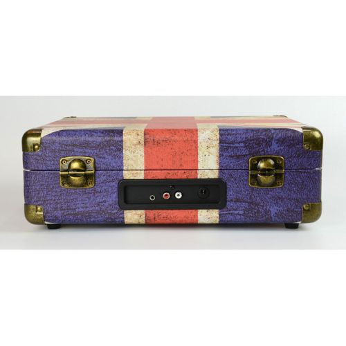 Platine Vinyle Retrò, Plastique, Bleu, 35x12x28 Cm