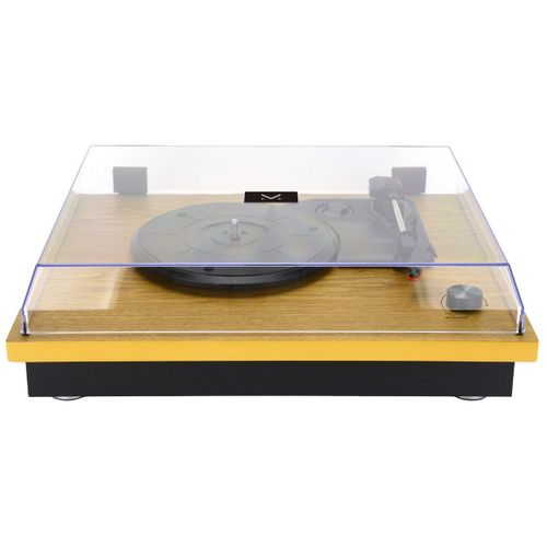 Platine Vinyle Vintage, Plastique, Marron, 43x12,5x34 Cm