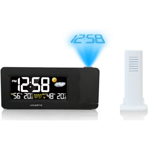 Réveil Station Barométrique Smart, Plastique, Noir, 16,8x3,2x7,3 Cm