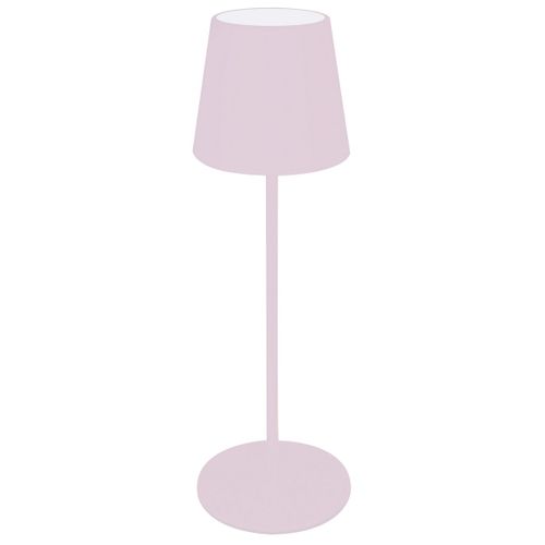 Lampe à Poser Rechargeable Agata, Métal, Rose, 12x12x37 Cm