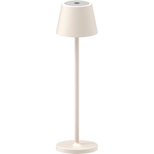 Lampe à Poser Rechargeable Gaia, Métal, Beige, 7,5x7,5x27 Cm