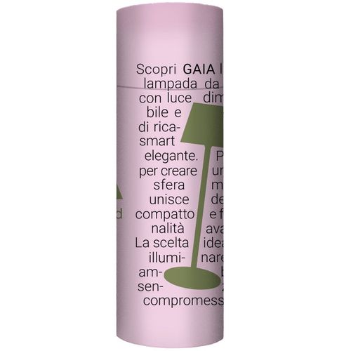 Lampe à Poser Rechargeable Gaia, Métal, Vert, 7,5x7,5x27 Cm