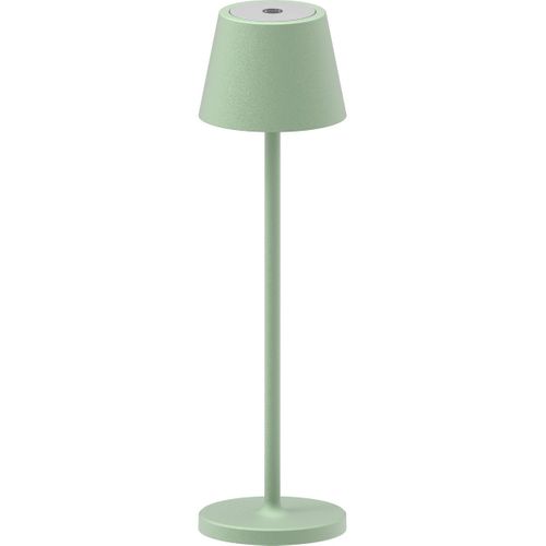 Lampe à Poser Rechargeable Gaia, Métal, Vert, 7,5x7,5x27 Cm