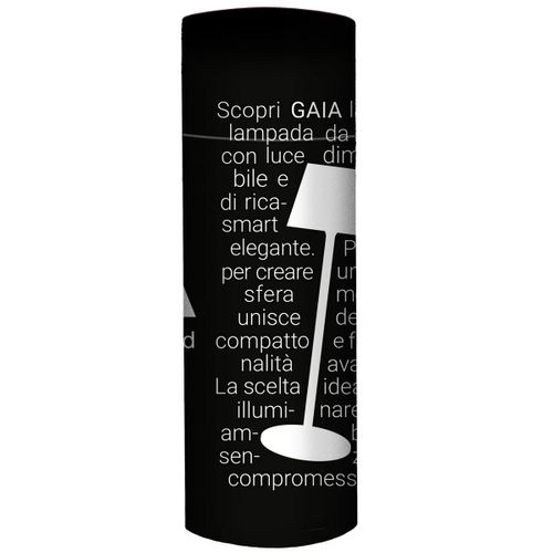 Lampe à Poser Rechargeable Gaia, Métal, Blanc, 7,5x7,5x27 Cm
