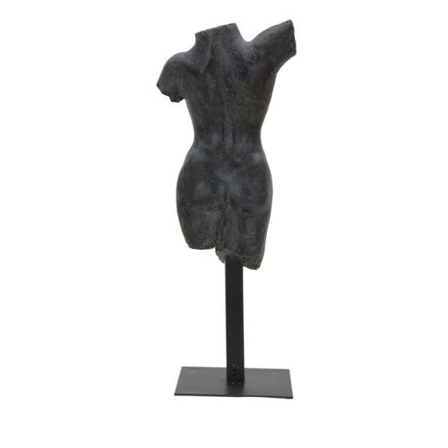 Sculpture Femme 2, Polyrésine, Noir, 19x17x50 Cm