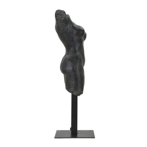 Sculpture Femme 2, Polyrésine, Noir, 19x17x50 Cm