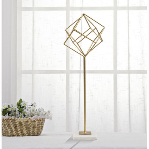 Sculpture Cubes 1, Marbre, Or, 16x18x52,5 Cm