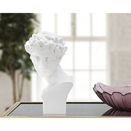 Sculpture Grèce 4, Polyrésine, Blanc, 20x17,5x30 Cm