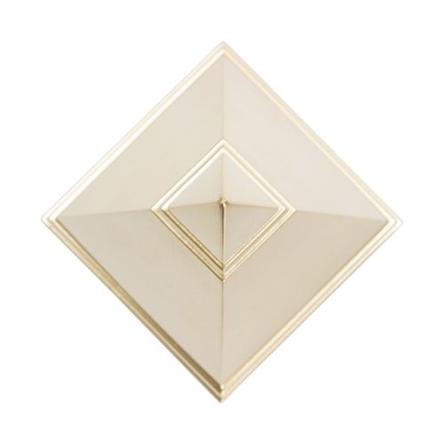Sculpture Pyramide, Polyrésine, Or, 11,5x11,5x15,5 Cm