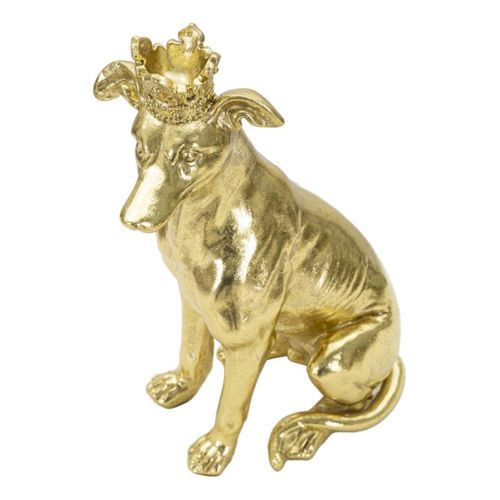 Sculpture Chien 3, Polyrésine, Or, 20x12,5x33 Cm