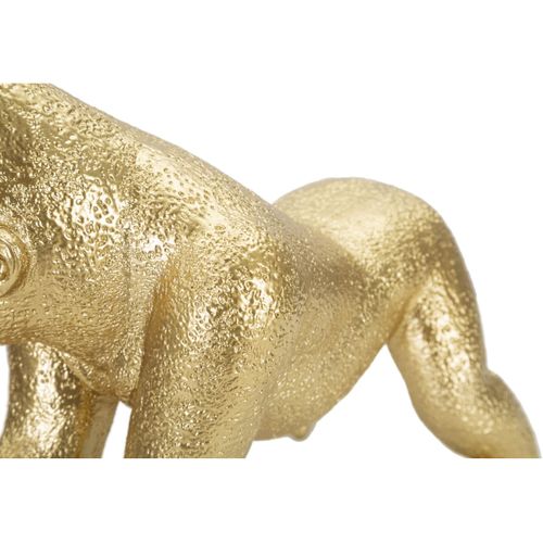 Sculpture Gorille 3, Polyrésine, Or, 24,3x13,9x22,8 Cm