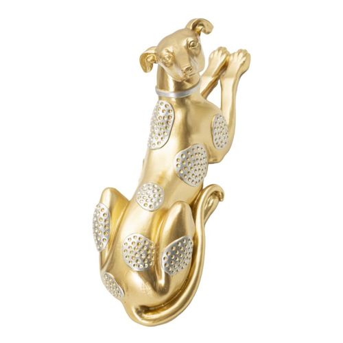 Sculpture Chien 5, Polyrésine, Or, 32,2x9,5x18,3 Cm