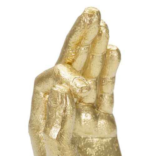 Sculpture Mains 5, Polyrésine, Or, 10x7x22,5 Cm