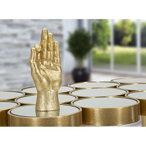 Sculpture Mains 5, Polyrésine, Or, 10x7x22,5 Cm