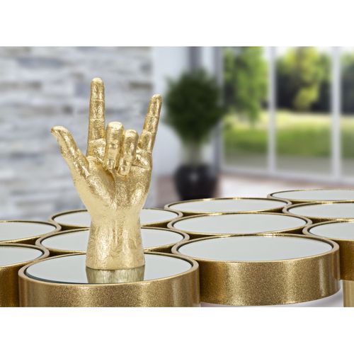 Sculpture Mains 4, Polyrésine, Or, 14,5x7x23 Cm