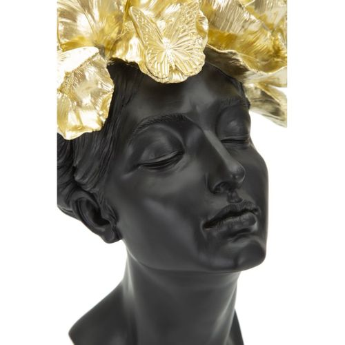 Sculpture Mf369, Polyrésine, Noir, 21x20x36,5 Cm