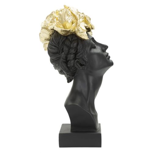 Sculpture Mf369, Polyrésine, Noir, 21x20x36,5 Cm