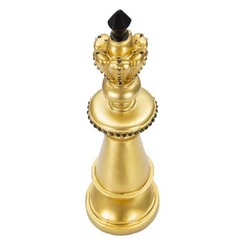 Sculpture Échecs 11, Polyrésine, Or, 11x11x32,5 Cm