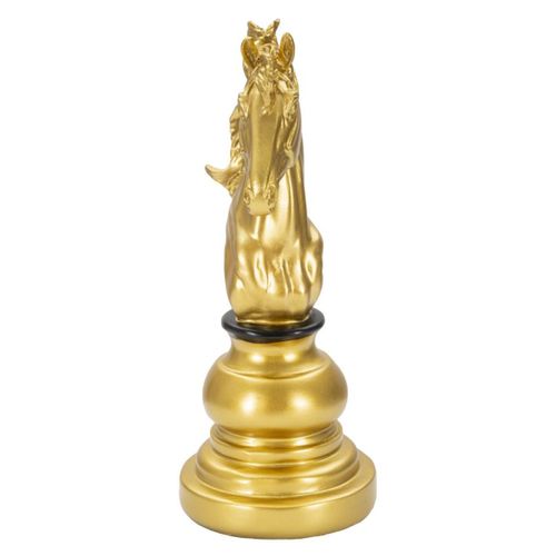 Sculpture Échecs 13, Polyrésine, Or, 14x11x27 Cm