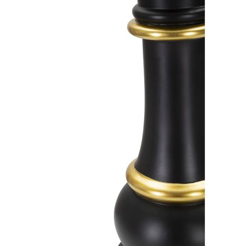 Sculpture Échecs 3, Polyrésine, Noir, 15x15x50 Cm