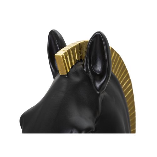 Sculpture Échecs 5, Polyrésine, Noir, 18,5x18,5x50 Cm