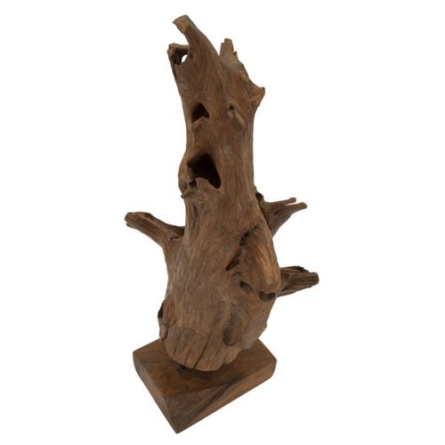 Sculpture Racine 2, Bois, Marron, 23x27x64 Cm