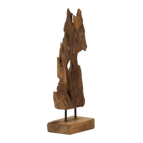 Sculpture Racine 1, Bois, Marron, 18x13x55 Cm
