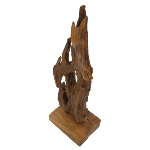 Sculpture Racine 1, Bois, Marron, 18x13x55 Cm
