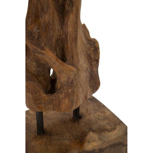 Sculpture Racine 4, Bois, Marron, 20x11x34 Cm