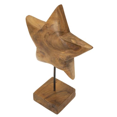 Sculpture Stella, Bois, Marron, 28x12x42 Cm