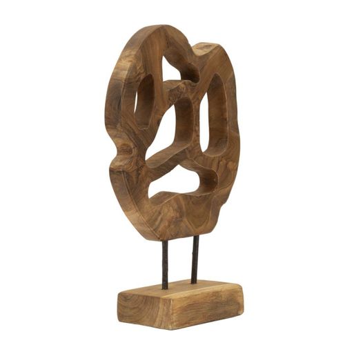 Sculpture Racine 5, Bois, Marron, 25x10x38 Cm