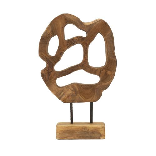 Sculpture Racine 5, Bois, Marron, 25x10x38 Cm