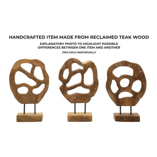 Sculpture Racine 5, Bois, Marron, 25x10x38 Cm