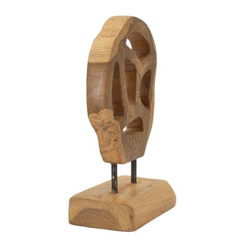 Sculpture Racine 6, Bois, Marron, 18x10x27 Cm