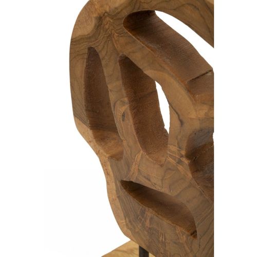 Sculpture Racine 6, Bois, Marron, 18x10x27 Cm