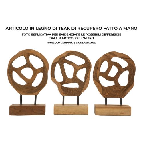 Sculpture Racine 6, Bois, Marron, 18x10x27 Cm