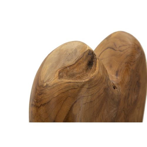 Sculpture Cœur 5, Bois, Marron, 25x12x45 Cm