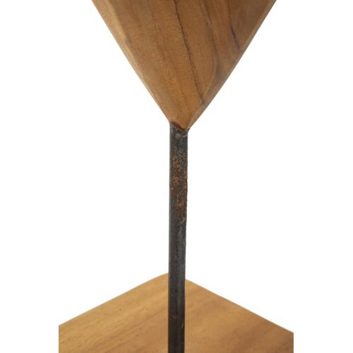 Sculpture Cœur 6, Bois, Marron, 20x12x37 Cm