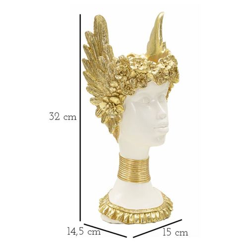 Sculpture Icarus 2, Polyrésine, Or, 15x14,5x32 Cm