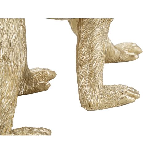 Sculpture Singe 13, Polyrésine, Or, 29,5x11,5x18,5 Cm