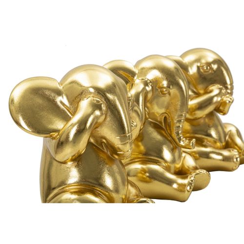 Sculpture Singe 11, Polyrésine, Or, 15,5x15,5x20,5 Cm