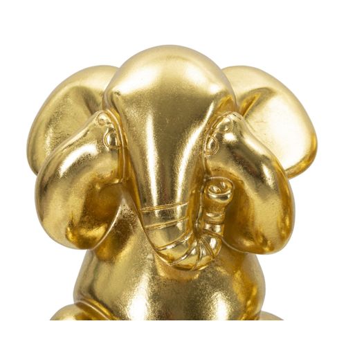 Sculpture Singe 11, Polyrésine, Or, 15,5x15,5x20,5 Cm