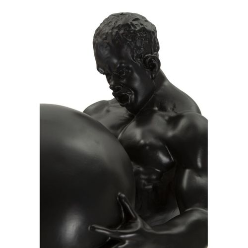 Sculpture Mf371, Polyrésine, Noir, 18,5x20,5x43,5 Cm