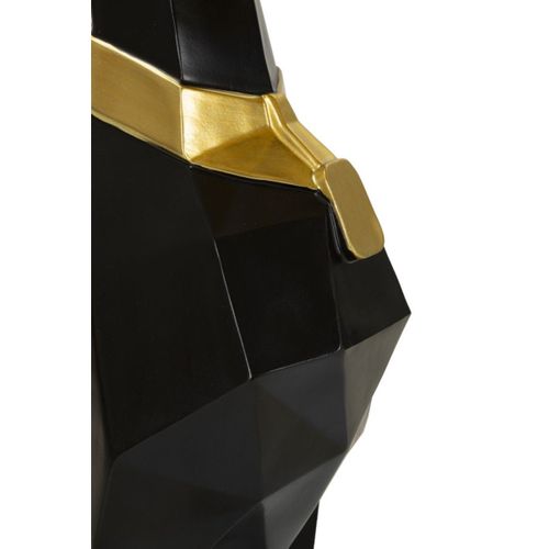 Plateau Chien 14, Polyrésine, Noir, 30x64x91 Cm