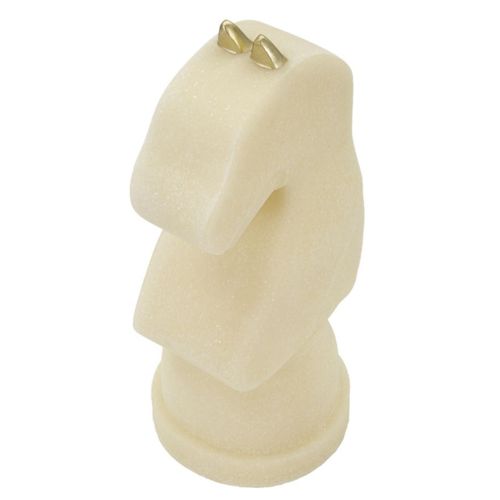 Sculpture Échecs, Polyrésine, Blanc, 14x13x31 Cm
