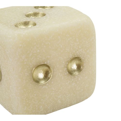 Sculpture Dé 2, Polyrésine, Blanc, 8x8x8 Cm