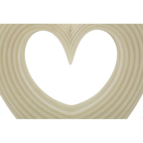 Sculpture Cœur 12, Polyrésine, Blanc, 30x7x26 Cm