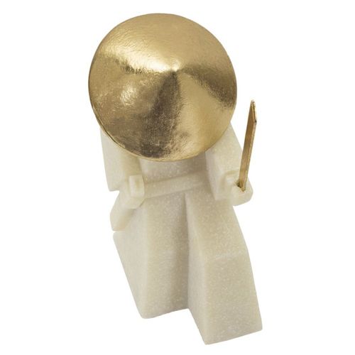 Sculpture Japon 2, Polyrésine, Blanc, 14x9x24,5 Cm