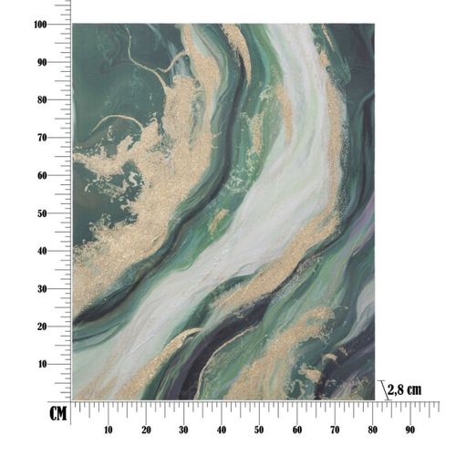 Impression Sur Toile Marbre 6, Bois, Multicouleur, 80x2,8x100 Cm