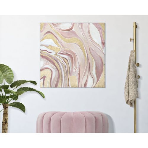 Impression Sur Toile Marbre 9, Bois, Multicouleur, 80x2,8x80 Cm